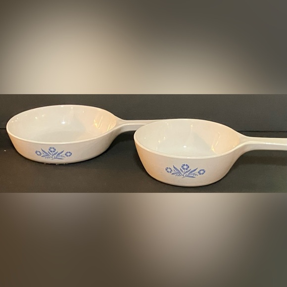 Vintage 2 Corningware Blue Cornflower P-83-B 6.5” Skillet/P-81-B 1 Pint Saucepan - Picture 4 of 11